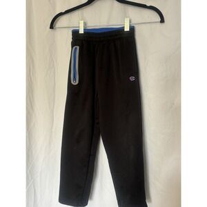Boys Champion track pants Black With Blue‎ Accents  size 5/6 A27